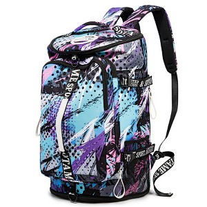 Gym Duffle Bag Backpack with Shoe Compartment,4 ways Travel Backpack for Women and Men - 1 of 4