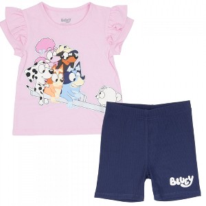 Kids Bluey and Friends  Shirt and Shorts 2-Piece Set - 1 of 4