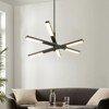 Rennnsan Elluin 34"W Tiered Sputnik Industrial LED Dimmable Chandelier in Black - 2 of 4