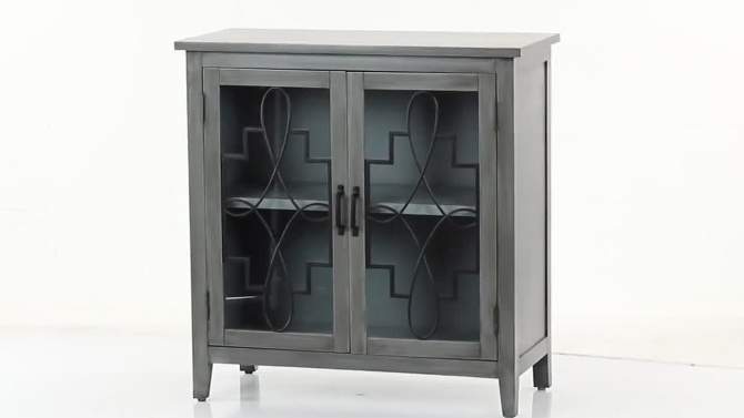 Contemporary Wood Cabinet Gray - Olivia &#38; May, 2 of 10, play video