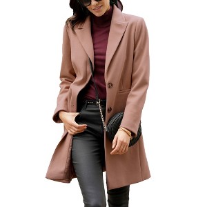 Women's Long Button Up Coat - LASCANA - 1 of 4
