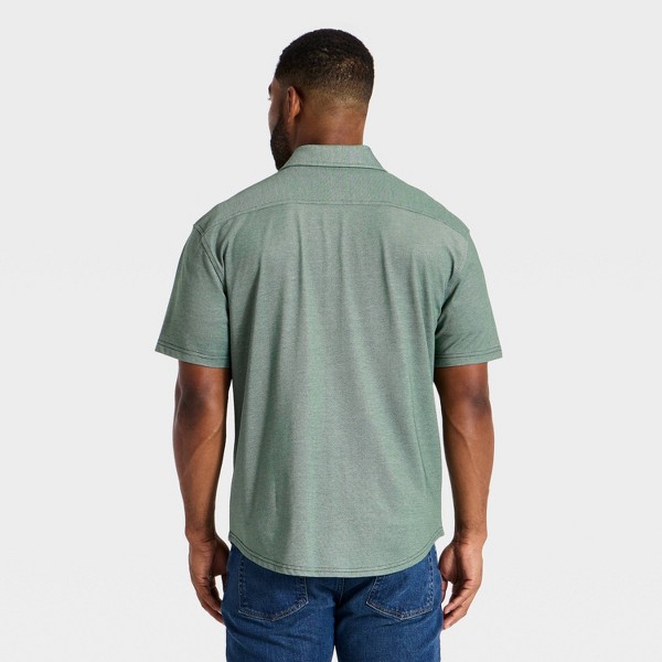Camisa de botones de piqué de manga corta para hombre - Goodfellow & Co™ 2