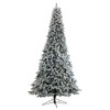 Nearly Natural 9.5-ft Flocked British Columbia Mountain Fir Artificial Christmas Tree with 150 Multi Color Globe Bulbs and 2297 Bendable Branches - 3 of 4