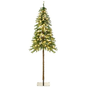 NAYSAYE 6FT Slim Pencil Artificial Christmas Tree with 442 Branches White Holiday Decoration for Home Office Party, Green, 21.3"*21.3"*70.8" - 1 of 4