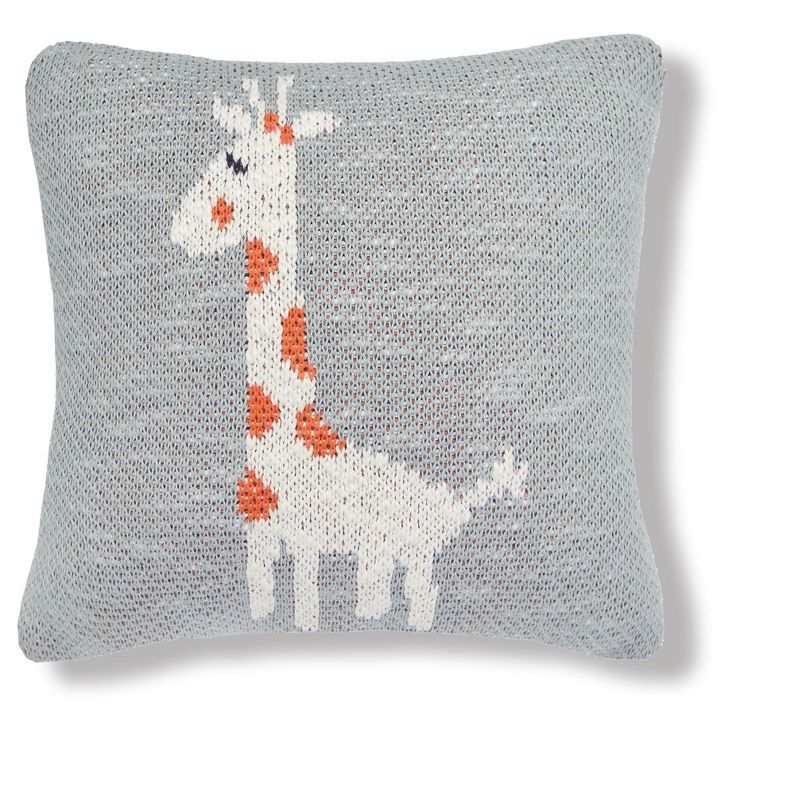 C&F Home 10" x 10" Giraffe Knitted Throw Pillow, 1 of 5