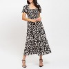 August Sky Women's Smocked Floral Midi Dress - 4 of 4