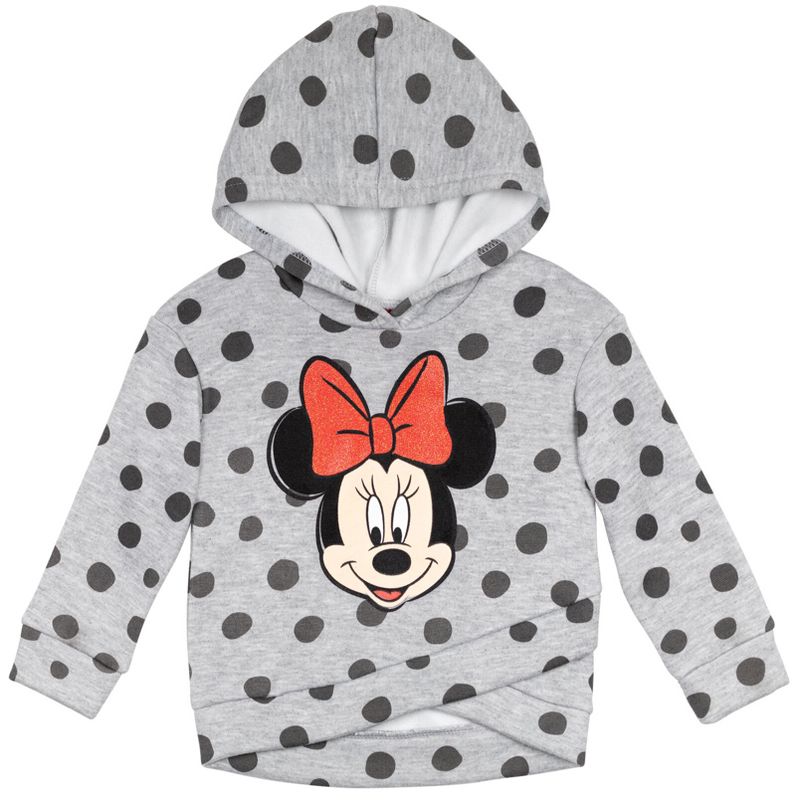 Disney Minnie Mouse Mickey Goofy Donald Duck Daisy Girls Pullover Hoodie Little Kid to Big, 1 of 8