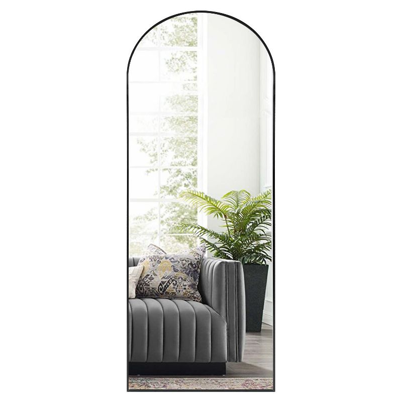 Muse Large Arch Mirror Full Length,71X24 Arched Mirror Oversize Rectangle With Arch-Crowned Top with Aluminum Frame Leaning Floor Mirrors-The Pop Home, 4 of 10