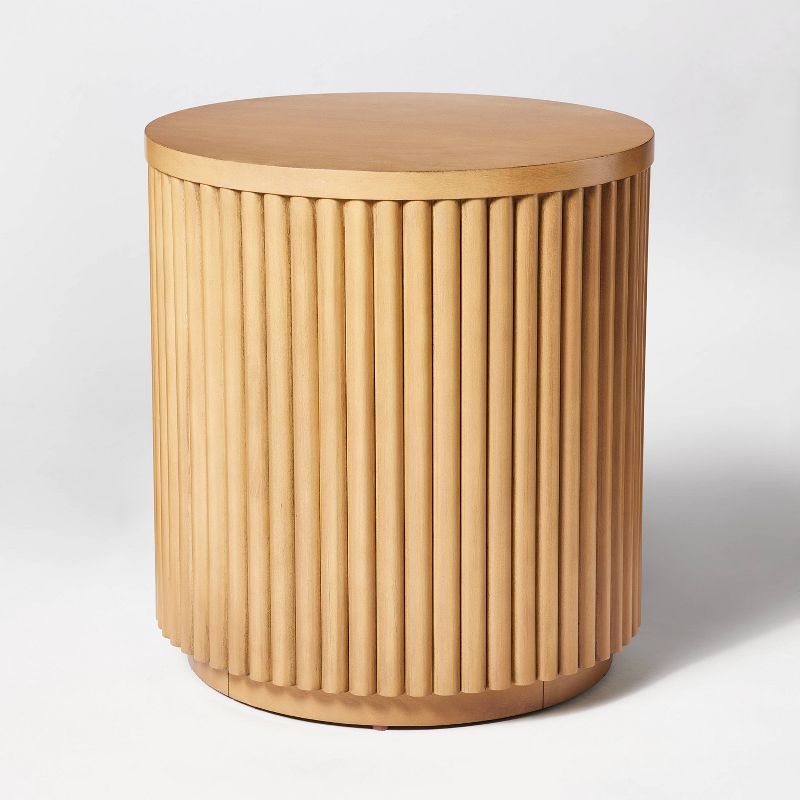 Dowel Fully Assembled Accent Table Natural - Threshold&#8482; designed with Studio McGee, 1 of 14
