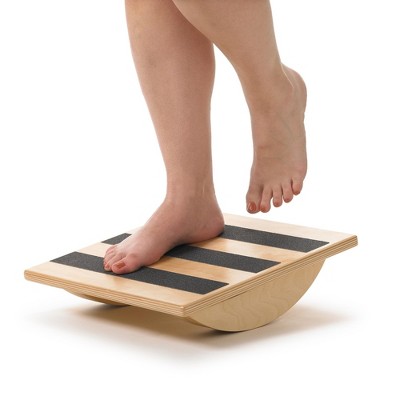 OPTP Original Wooden Uniplane Rocker board - Professional Quality Balance Board and Stability Trainer - Ankle Strengthener, Lower Body Rehabilitation