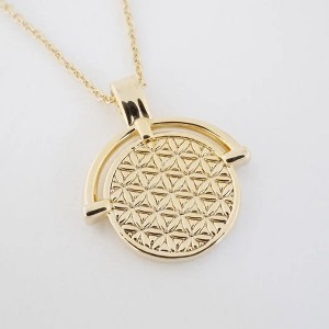Flower of Life Pendant Necklace in Gold, Rose Gold, Silver - Honeycat - 1 of 4