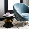 Azizi Stone Top Side Table - Black/Gold - Safavieh - 3 of 4