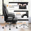 KERDOM Executive Leather Chair Adjustable High Back, Comfy Reclining Chair for Home Office, Black - 4 of 4