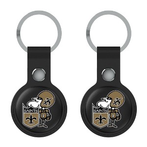 Keyscaper NFL NFC Historic Teams Insignia Black Airtag Holder 2-Pack - 1 of 4