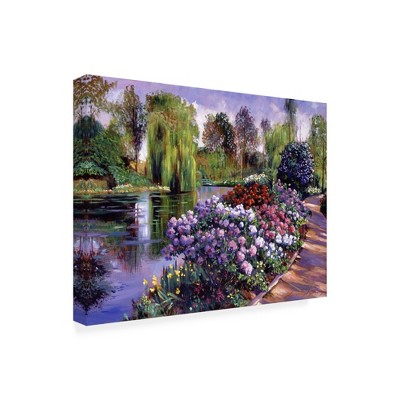 Trademark Fine Art -David Lloyd Glover 'Promise Of Spring Garden Path' Canvas Art