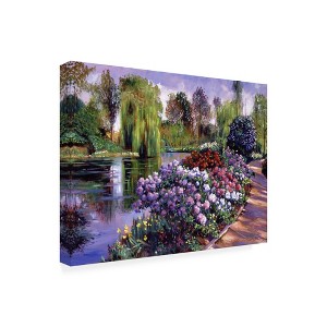 Trademark Fine Art -David Lloyd Glover 'Promise Of Spring Garden Path' Canvas Art - 1 of 4