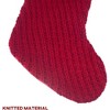 Aoibox 21 Inch Red Cable Knit Christmas Stocking Double Layer with Pompom Accent for Mantel Holiday Decor 1 Piece - 4 of 4