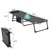 Gulches Folding Chaise Lounge Pool Chair Set of 2,Patio Sun Tanning Chair,4-Position Reclining Back,Breathable Mesh Seat for Beach,Black - 2 of 4