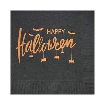 Paper Frenzy Happy Halloween Foil Printed Luncheon Napkins - 25 pack