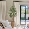 Olive Trees Artificial Indoor, 5-7ft Tall Faux Silk Plant - Fake Potted Tree with White Planter, Artificial Plants - 2 of 4
