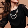 EVERLY JEWELRY | 11-12.5mm White and 12-14mm Multi-color Coin Pearl and 4.25mm Rose Quartz Beads Endless Strand Necklace, 54 inc - 4 of 4