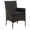 vidaXL Patio Chairs with Cushions 2 pcs Poly Rattan Black - 2 of 4