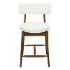 Sapphtopaz Modern Bar Stools Set of 2, High Chair with Wood Legs, Dining Chairs with Backrest and Footrest, Counter Stools for Kitchen Island - 4 of 4