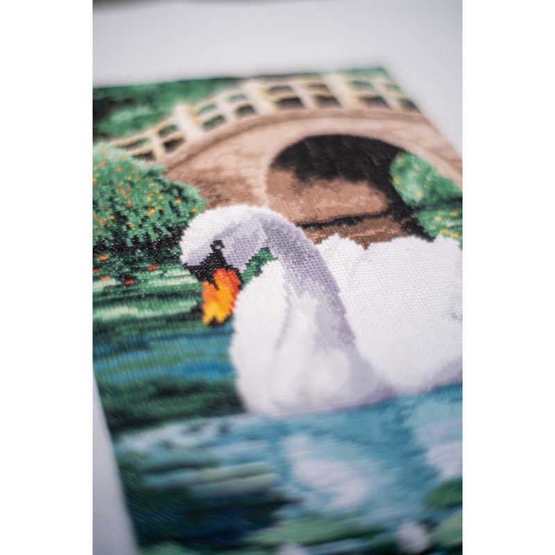 Vervaco Counted Cross Stitch Kit 8"X16"-Swan (14 Count), 4 of 6