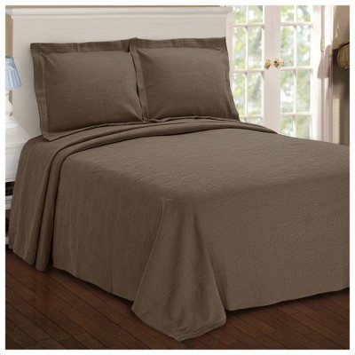 Paisley Floral Cotton Matelasse Decorative Bedspread and Pillow Sham Set by Blue Nile Mills