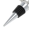 Unique Bargains Bottle Stoppers Patterned Heart Zinc Alloy PTR Black Silver Tone 1 Pc - 3 of 3