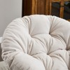 Maggift Patio Accent Chairs, Oversized Swivel Decorative Chair for Living Room, Bedroom, Beige, 37"*33.07"*31.5" - 2 of 4