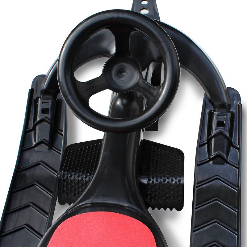 Flexible Flyer PT Blaster plastic sled with steering wheel - Black/Red, 5 of 9