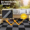 Outdoor Patio Rug Reversible Mats Plastic Straw Rug Waterproof Carpet Modern Plaid Mat for RV Backyard Deck Picnic Beach Camping - 4 of 4