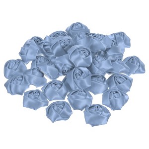Unique Bargains Satin Fabric Decorative DIY Craft Embellishment Ribbon Roses 20 Pcs - 1 of 4