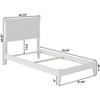 AFI Furnishings Metro Twin Traditional Bed with Open Footboard and Turbo Charger in White - 2 of 4