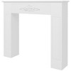 HOMCOM 44.75 Inch Fir Wood Fireplace Mantel Stove Surround, Freestanding Electric Fireplace Mantel, White - 4 of 4