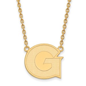 Black Bow Jewelry 10k Yellow Gold Georgetown Hoyas NCAA Necklace 18 Inch - 1 of 4