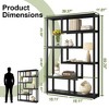 Kumasinova 6-Tier Bookshelf,Freestanding 69 Inch Bookcase with Staggered Shelves for Living Room,Bedroom,Office,Kitchen,Bathroom - 3 of 4