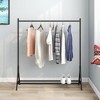 HDZNVF Garment Rack Freestanding Hanger Multi-functional Single pole Bedroom Clothing Rack Bedroom, Black - 2 of 4