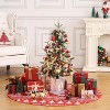 3FT/4.5FT Prelit Snow Flocked Christmas Tree, 78 LED, Tabletop Xmas Tree with Different Base for Decor - 3 of 4