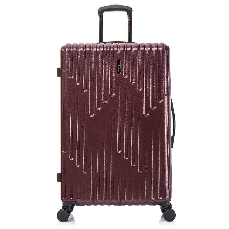InUSA Drip Lightweight Hardside Large Checked Spinner Suitcase - Wine, 1 of 19