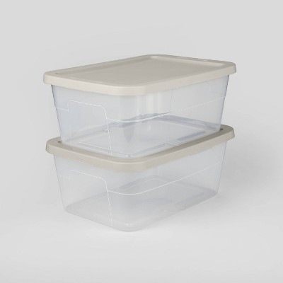 Hefty 113qt Hi-rise Clear Storage Box : Target