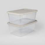2pk 16qt Clear Storage Boxes Gray - Room Essentials™