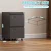 SUXXAN  2 Drawer File Cabinet, Lockable Metal Filing Cabinet with Wheels for Home Office, Legal/Letter Size, Required Assembled,Black - 3 of 4
