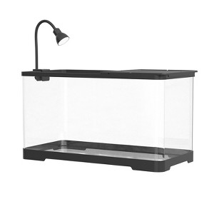 Fish Tank for Living Room Small Household Transparent Goldfish Tank With Cover Office Mini Landscaping Creative Desktop Tank - 1 of 4