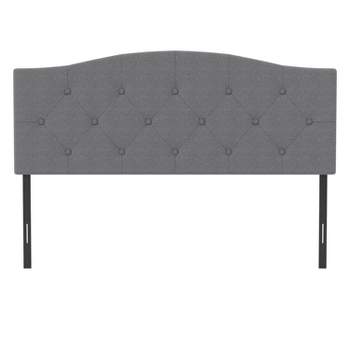 Full/Queen Provence Upholstered Arch Adjustable Tufted Headboard Glacier Gray - Hillsdale Furniture