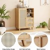 SEVOBAL Sideboard Buffet Cabinet Storage Cabinet with Drawers Adjustable Shelf Accent Cabinet for Living Room Kitchen Entryway, Beige, 15"*27.5"*33.8" - 3 of 4