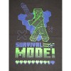 Minecraft Neon Violet and Green Graphic Youth Boys Black T-Shirt - 2 of 2