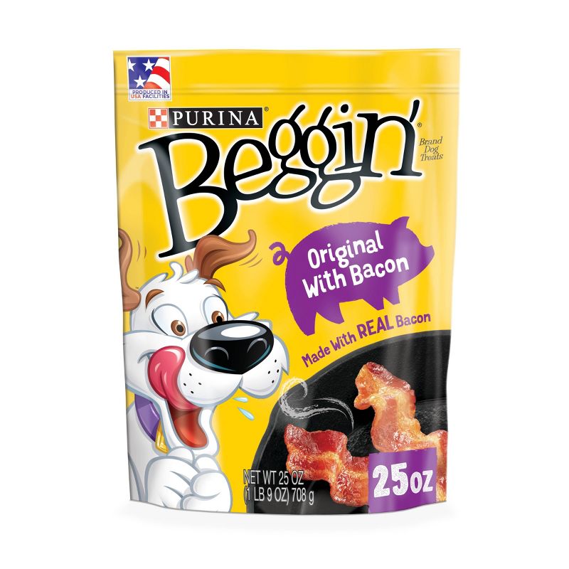 Purina Beggin' Strips Dog Training Treats with Bacon Chewy Dog Treats, 1 of 10