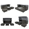 Outdoor Wicker Patio Daybed with Retractable Canopy, Sunbed with Ottoman and Height Adjustable Table, Daybed with Foam Cushions–Cuddlewood - 4 of 4